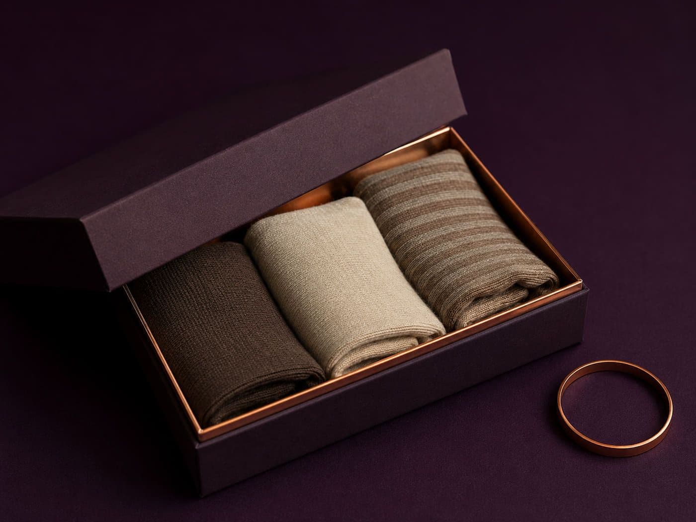 Birthday gift boxes, shown open